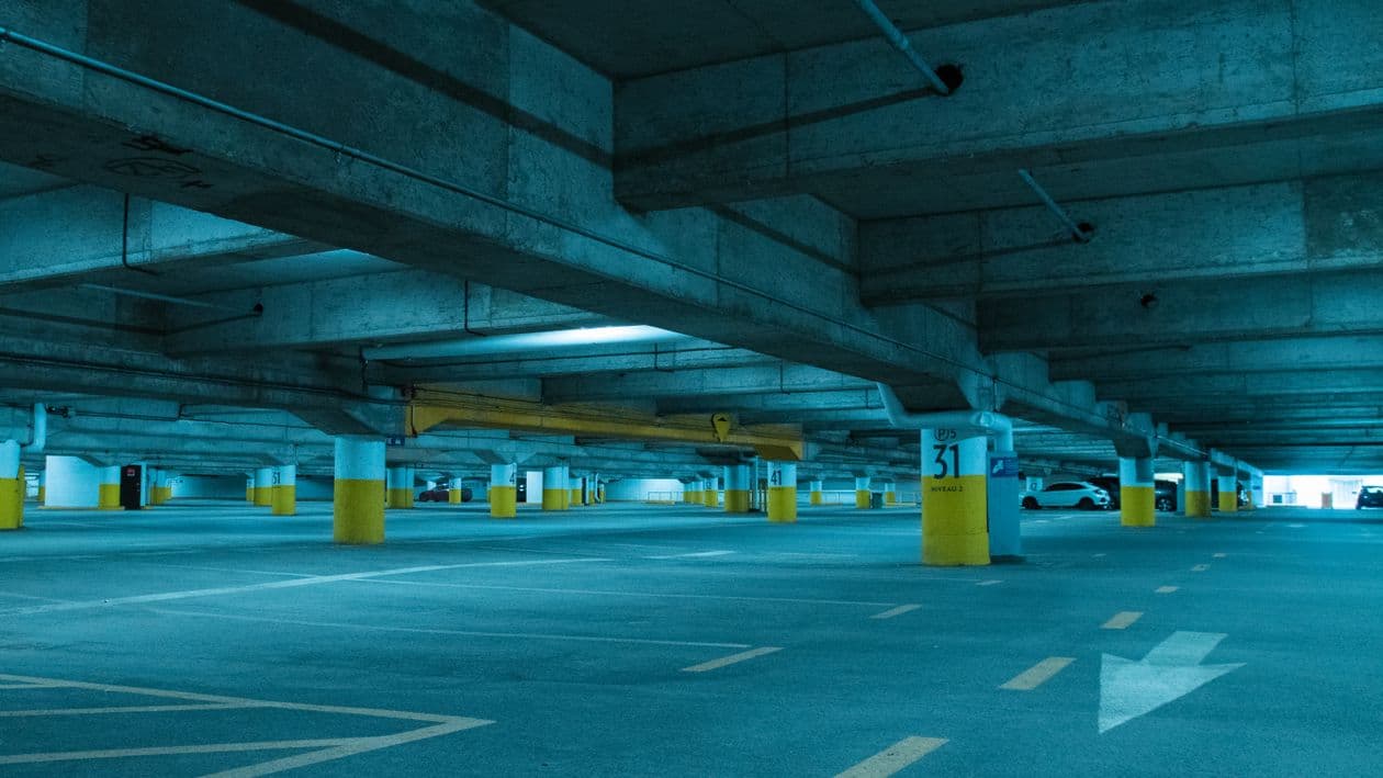 Representative covered parking garage